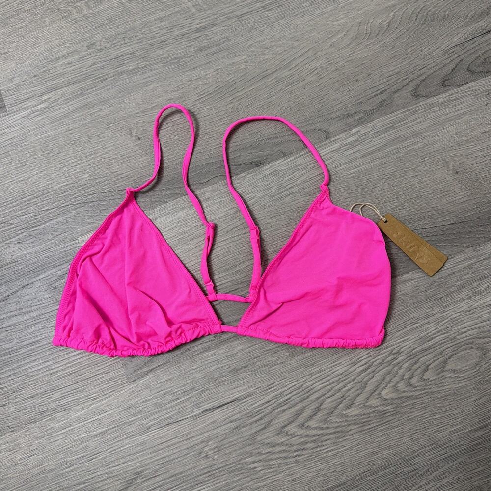 Skims Pink Micro Cording String Triangle Bralette, Size XL New